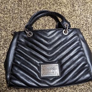 Nicole by Nicole Miller Black Quilted Satchel
